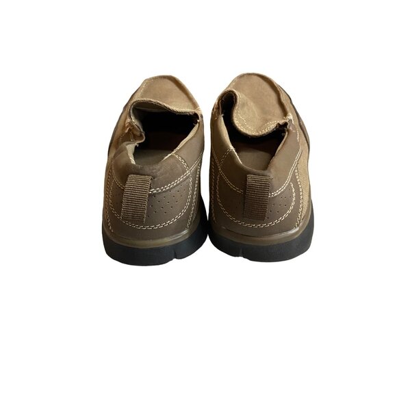 Faded Glory Mens Canvas Loafers Size 8 Brown Slip-On Cabincore Light Academia - Picture 4 of 7